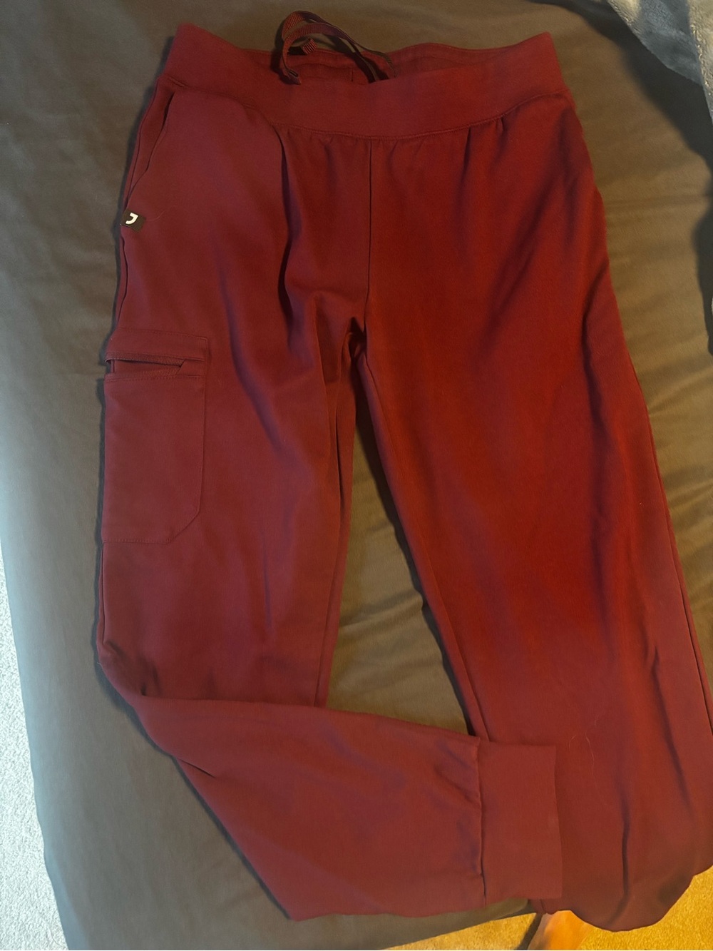 Jaanuu Men's Red Cargo Jogger Pants